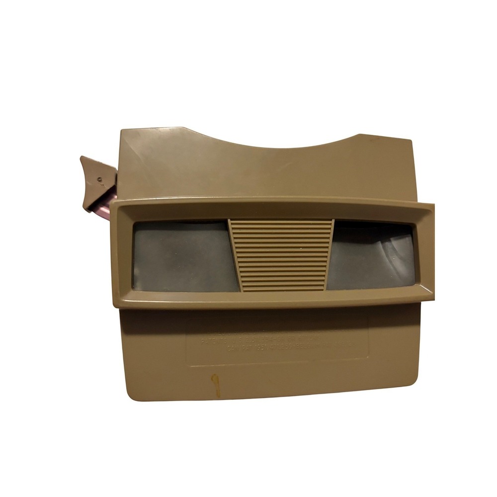 Vintage Sawyers View-Master Model G Tan 3D Viewer with 12 Reels Batman Oz Disney
